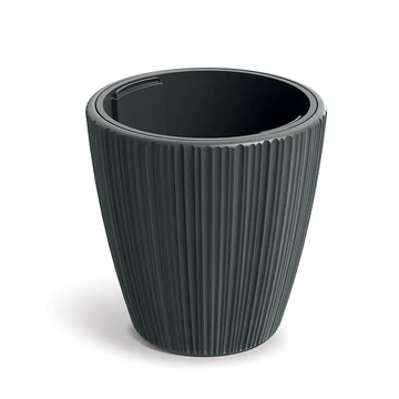 VIRÁGCSERÉP 300 ORO ROUND - SÖTÉT SZÜRKE