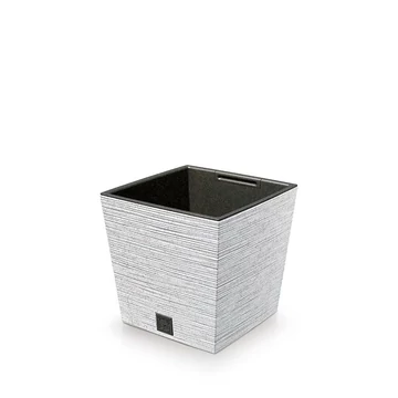 VIRÁGCSERÉP 240 FURU SQUARE LOW ECO WOOD - FEHÉR