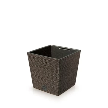 VIRÁGCSERÉP 300 FURU SQUARE   LOW ECO WOOD  - KÁVÉ