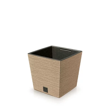 VIRÁGCSERÉP 300 FURU SQUARE   LOW ECO WOOD  - NATÚR