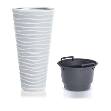 VIRÁGCSERÉP 300 SAND SLIM 2IN1 - FEHÉR