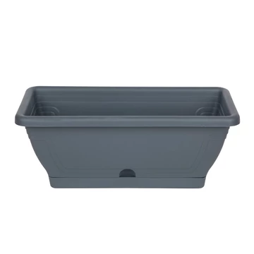Virágláda alátéttel - 40 cm - antracit