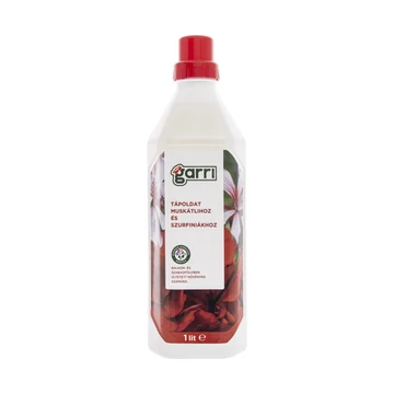 Garri tápoldat muskátlihoz és szurfiniákhoz, 1L